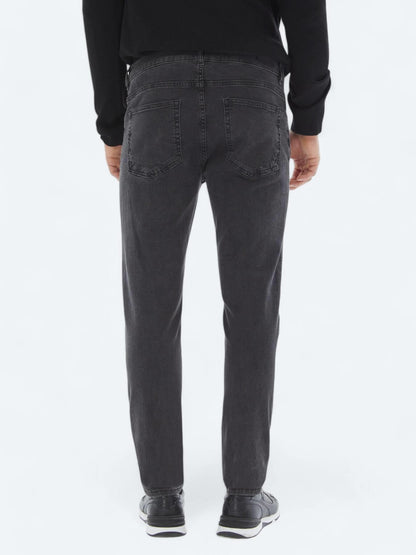 Koyu Gri Super Slm Fit Denim Pamuk Karışımlı Pantolon