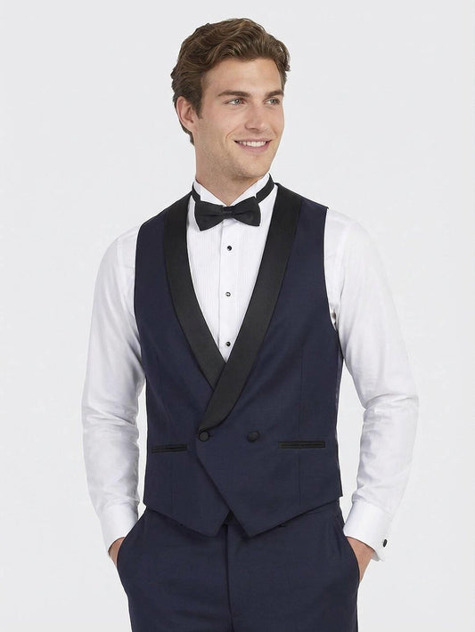 Saks Slim Fit Şal Yaka Klasik Yelek