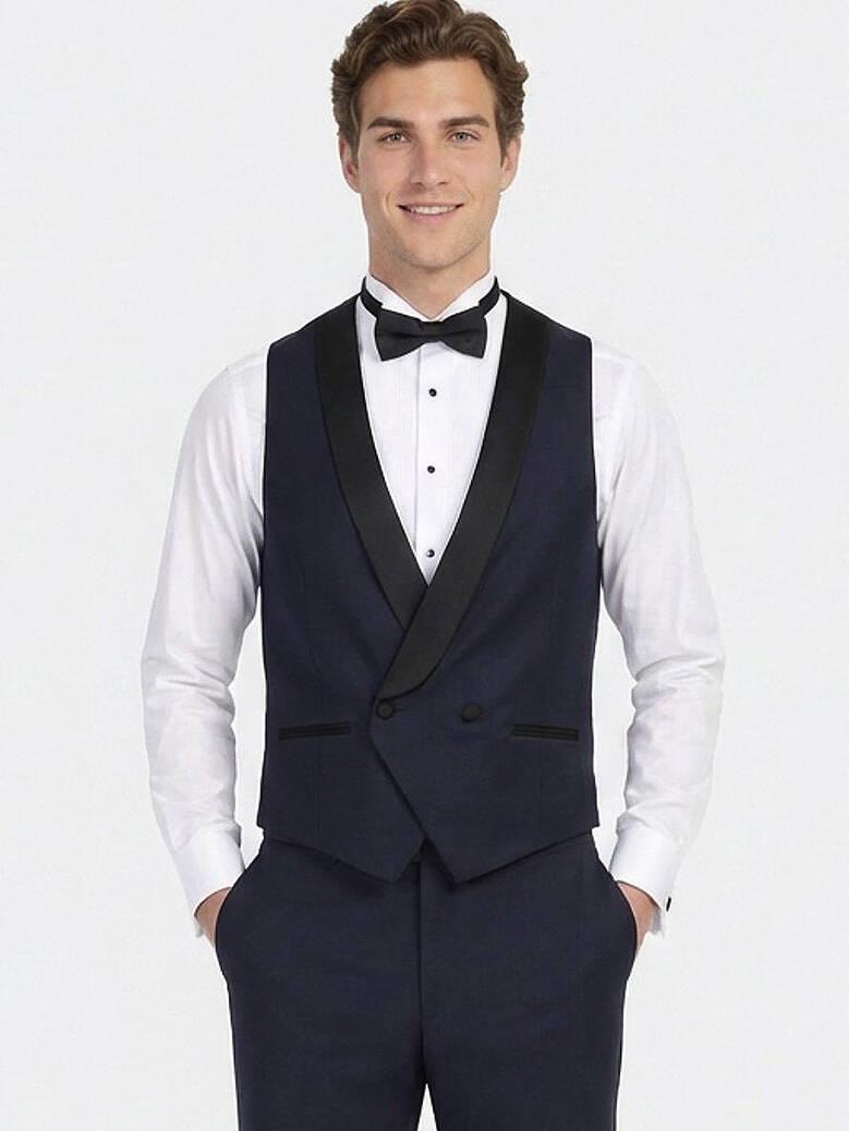 Saks Slim Fit Şal Yaka Klasik Yelek