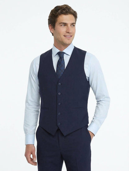 Saks Slim Fit Kelebek Yaka Klasik Yelek