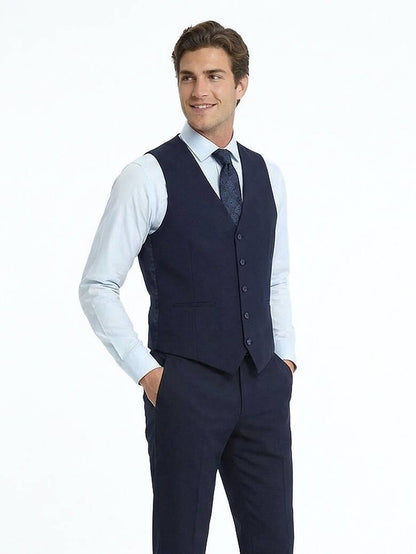 Saks Slim Fit Kelebek Yaka Klasik Yelek