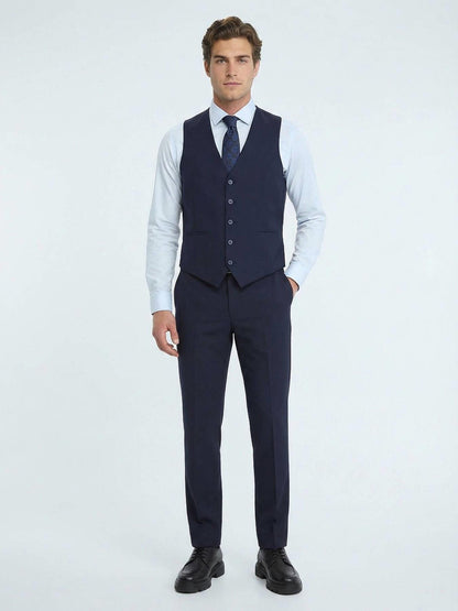 Saks Slim Fit Kelebek Yaka Klasik Yelek