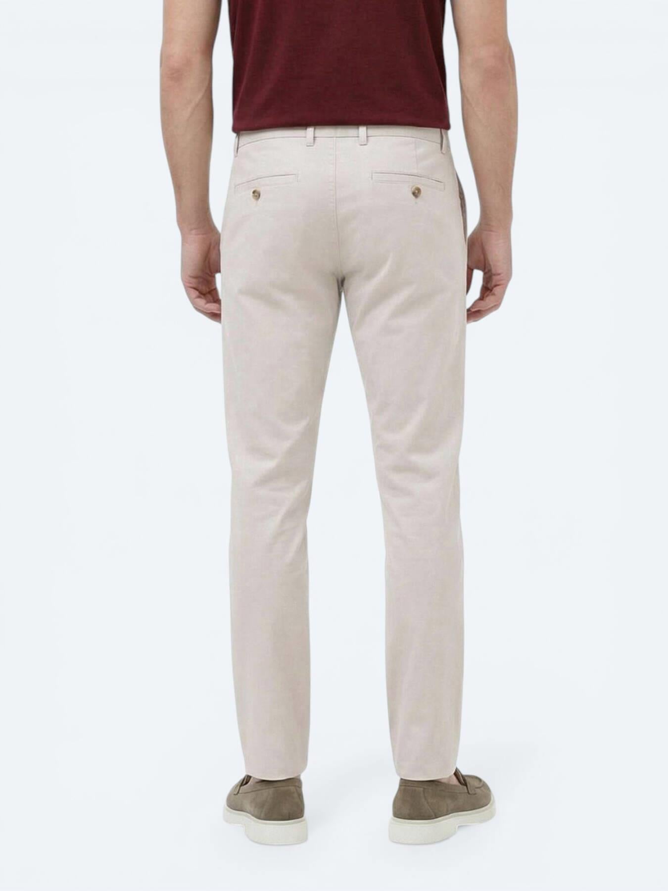 Taş Düz Dokuma Slim Fit Casual Pamuk Karışımlı Pantolon
