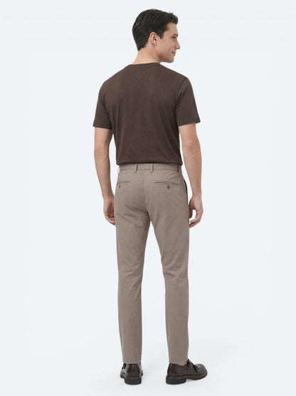Vizon Düz Dokuma Slim Fit Casual Pamuk Karışımlı Pantolon
