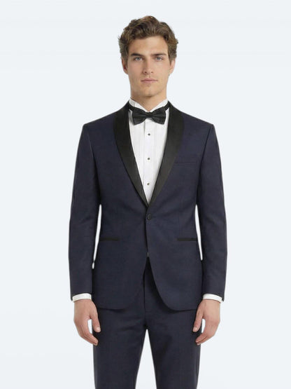 Saks Slim Fit Kelebek Yaka Dokuma Smokin Takım Elbise