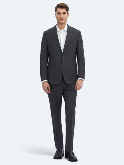 Antrasit Modern Fit Yün Karışımlı Takım Elbise