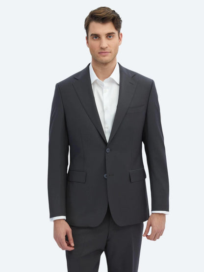 Antrasit Modern Fit Yün Karışımlı Takım Elbise