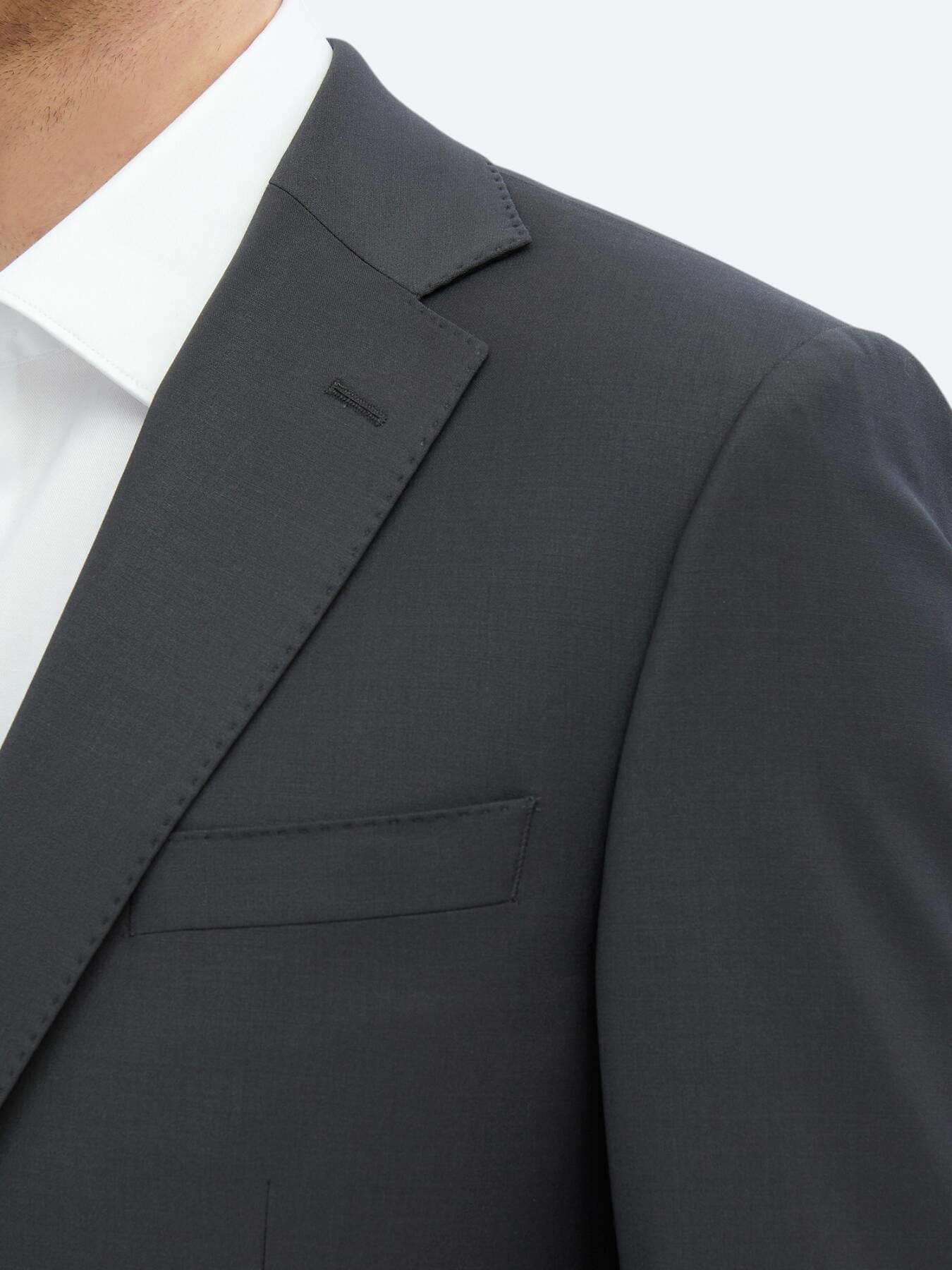 Antrasit Modern Fit Yün Karışımlı Takım Elbise