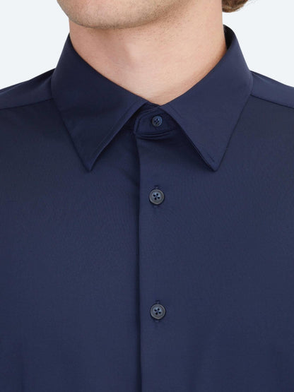 Lacivert Regular Fit Uzun Casual Gömlek