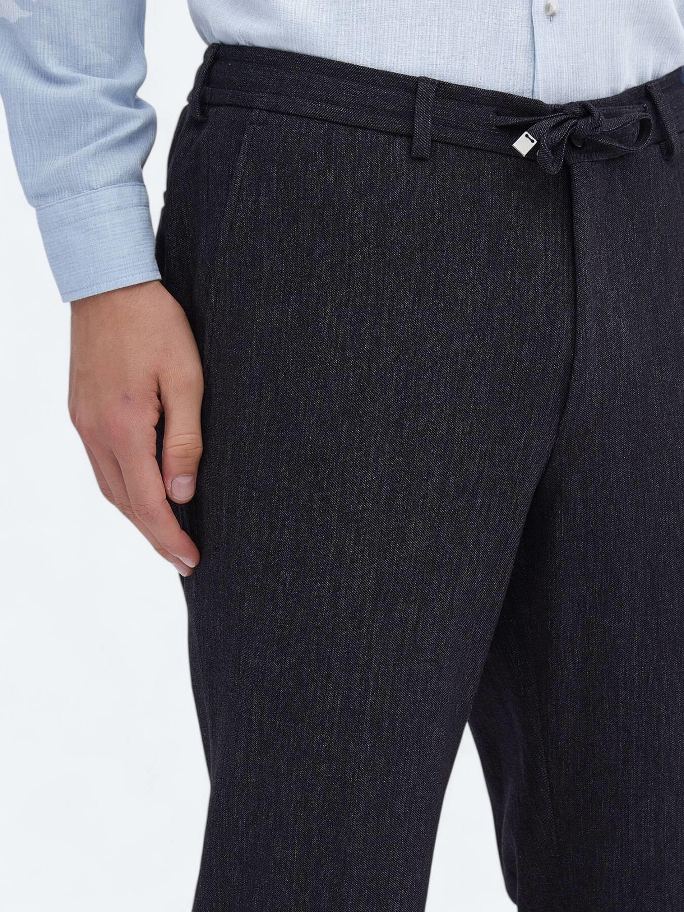 Siyah Düz Modern Fit Pamuk Karışımlı Takım Elbise