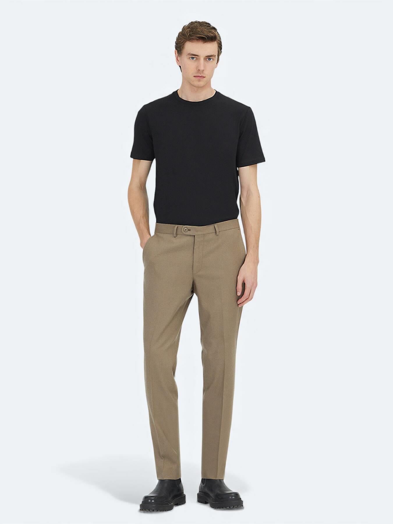 Vizon Düz Dokuma Fitted Fit Klasik Pantolon