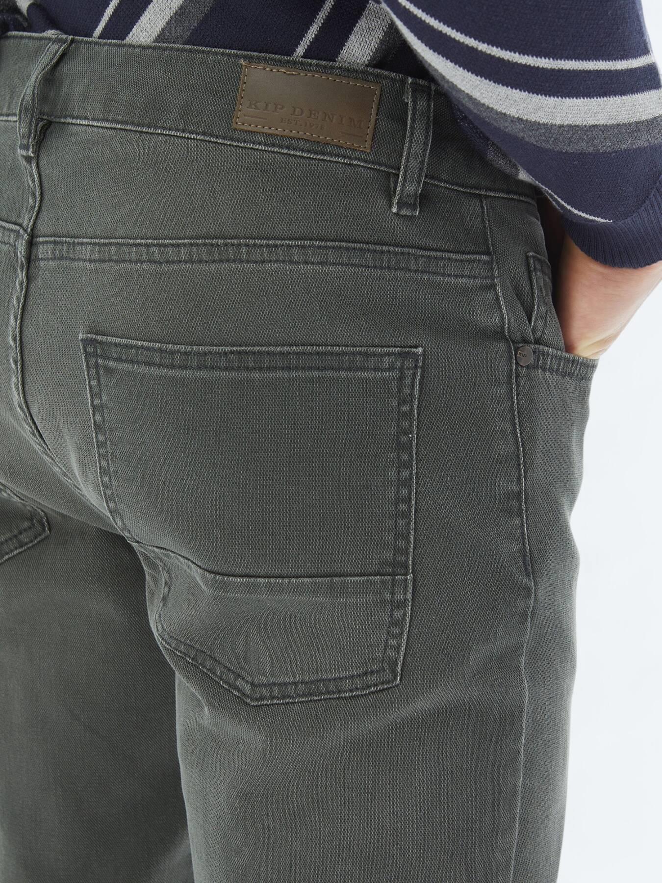 Haki Slim Fit Denim Pamuk Karışımlı Pantolon