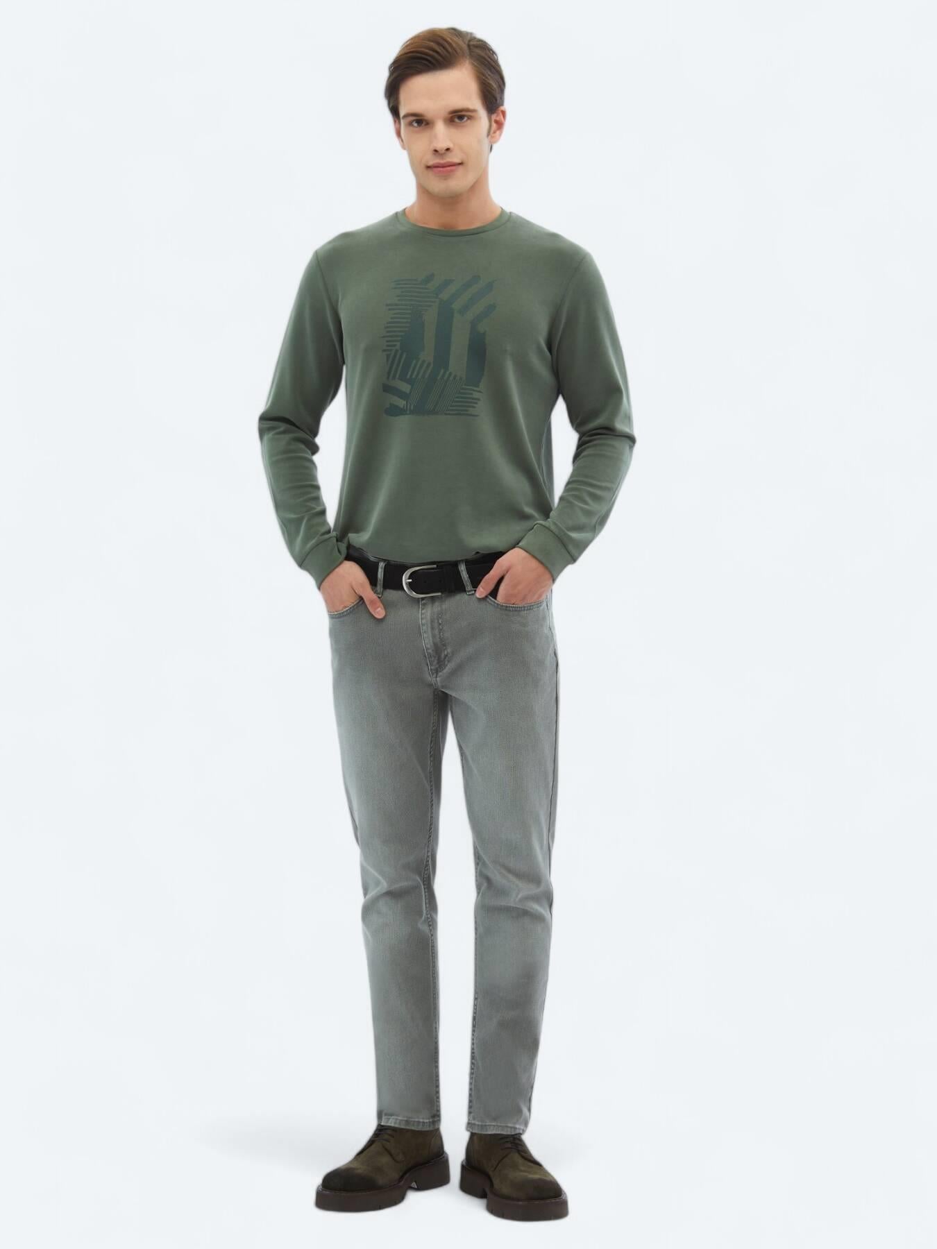 Vizon Slim Fit Denim Pamuk Karışımlı Pantolon