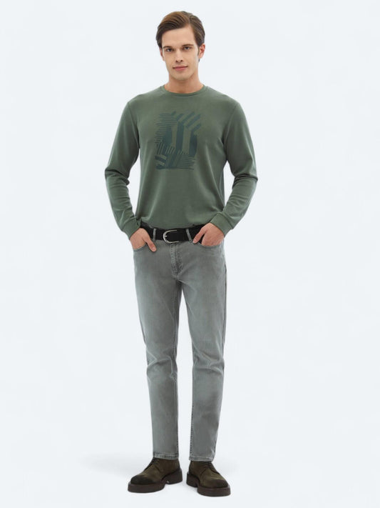 Vizon Slim Fit Denim Pamuk Karışımlı Pantolon