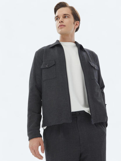 Antrasit Mikro Modern Fit Takım Elbise
