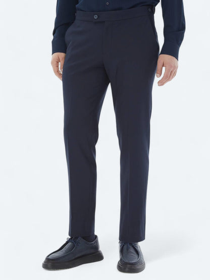 Lacivert Dokuma Regular Fit Casual Pantolon