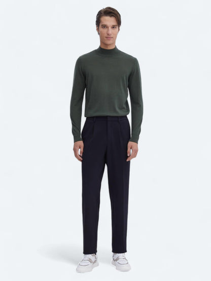 Lacivert Örme Carrot Fit Casual Pantolon