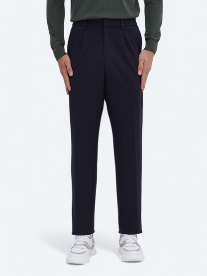 Lacivert Örme Carrot Fit Casual Pantolon