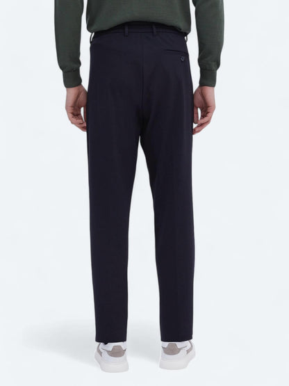 Lacivert Örme Carrot Fit Casual Pantolon