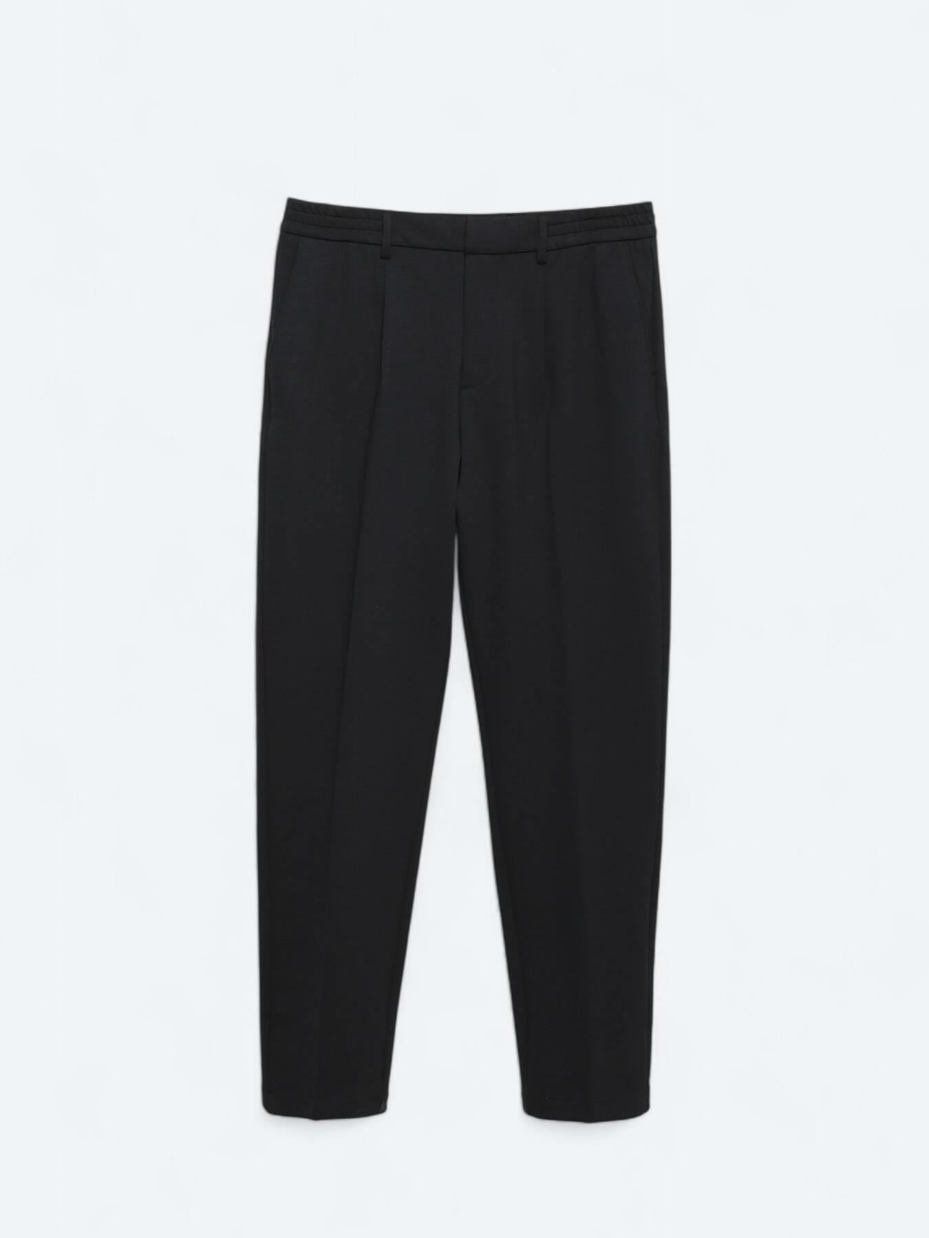 Lacivert Örme Carrot Fit Casual Pantolon