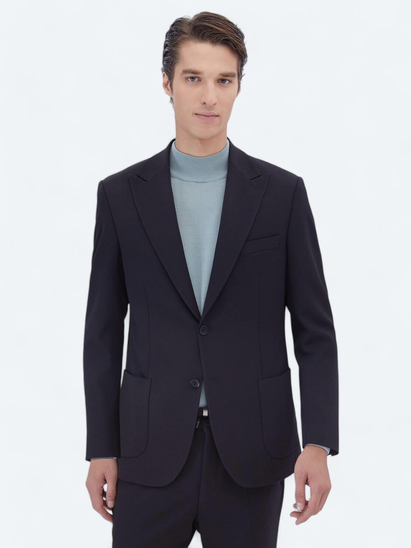 Lacivert Mikro Modern Fit Takım Elbise