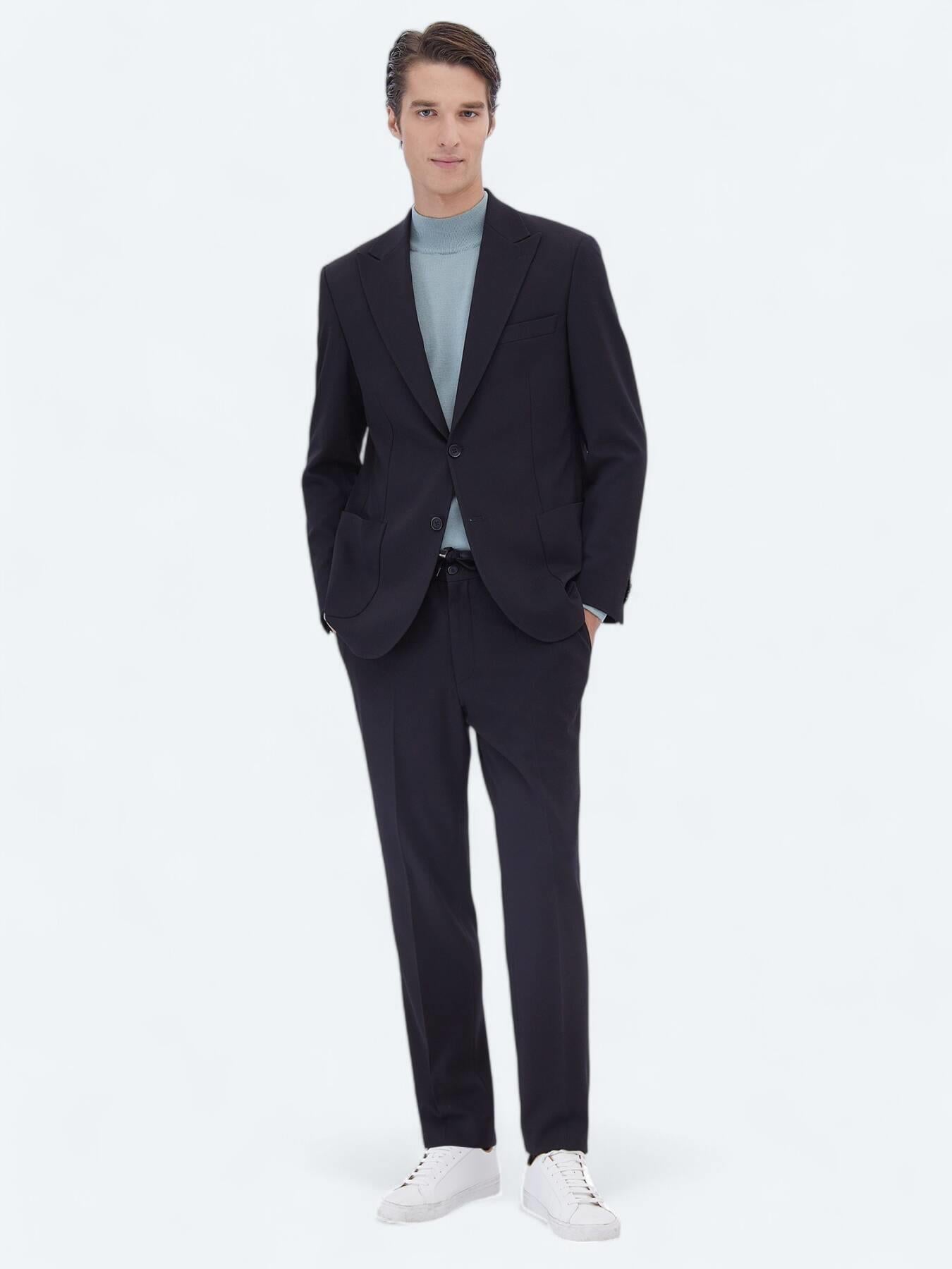 Lacivert Mikro Modern Fit Takım Elbise