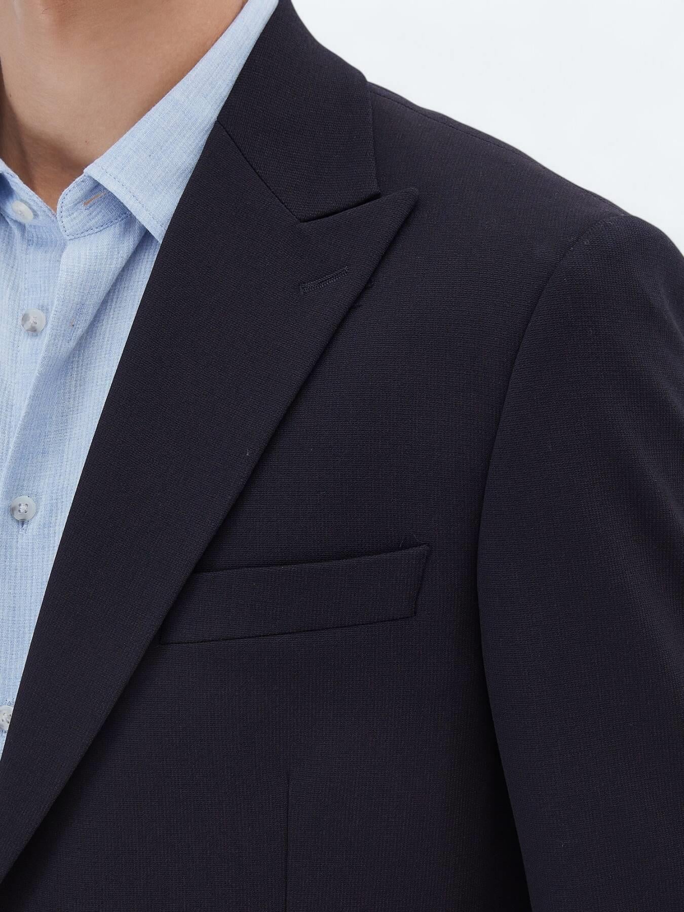 Lacivert Mikro Modern Fit Takım Elbise