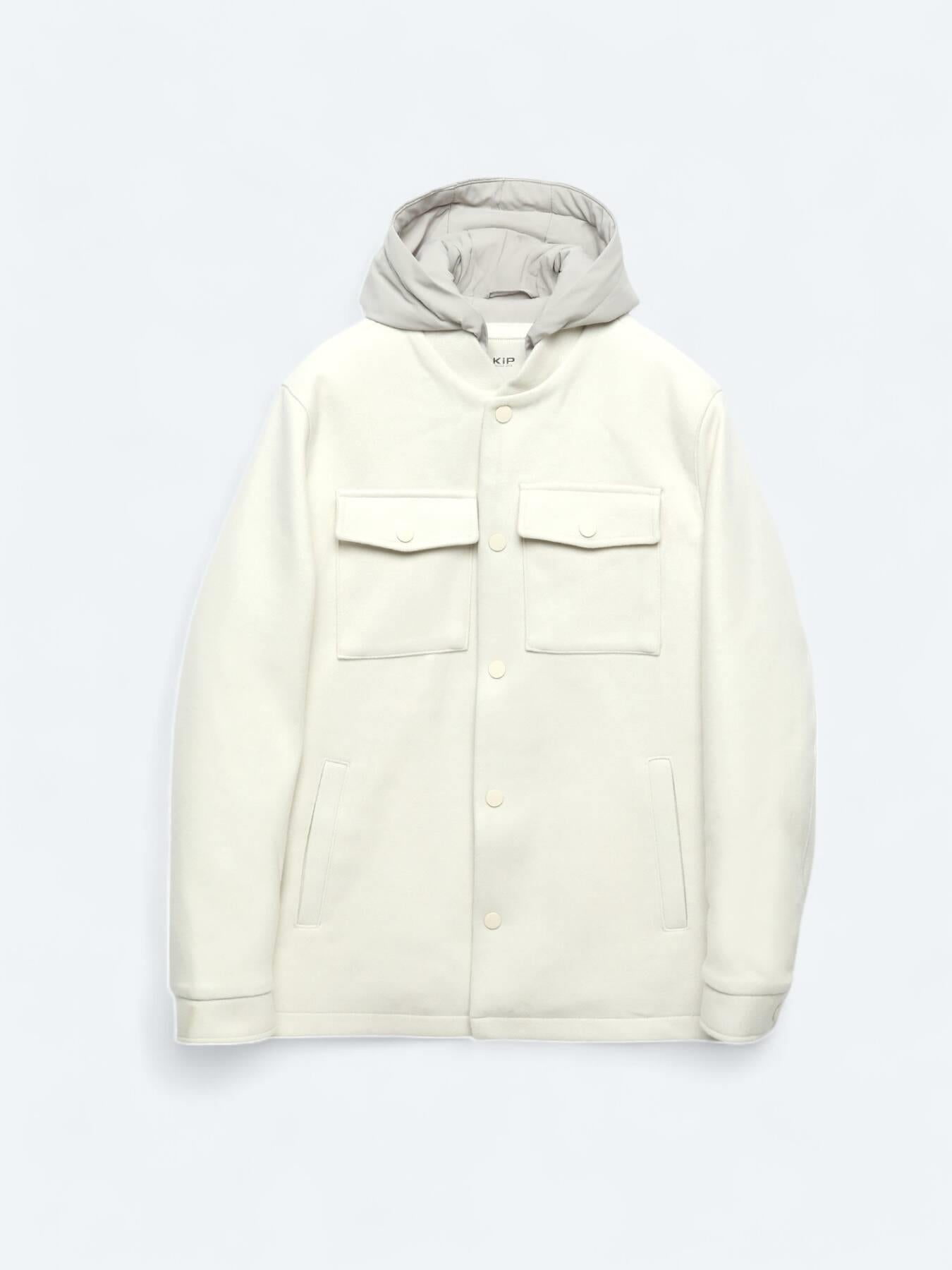 Açık Bej Regular Fit Kapüşonlu Casual Dokuma Mont