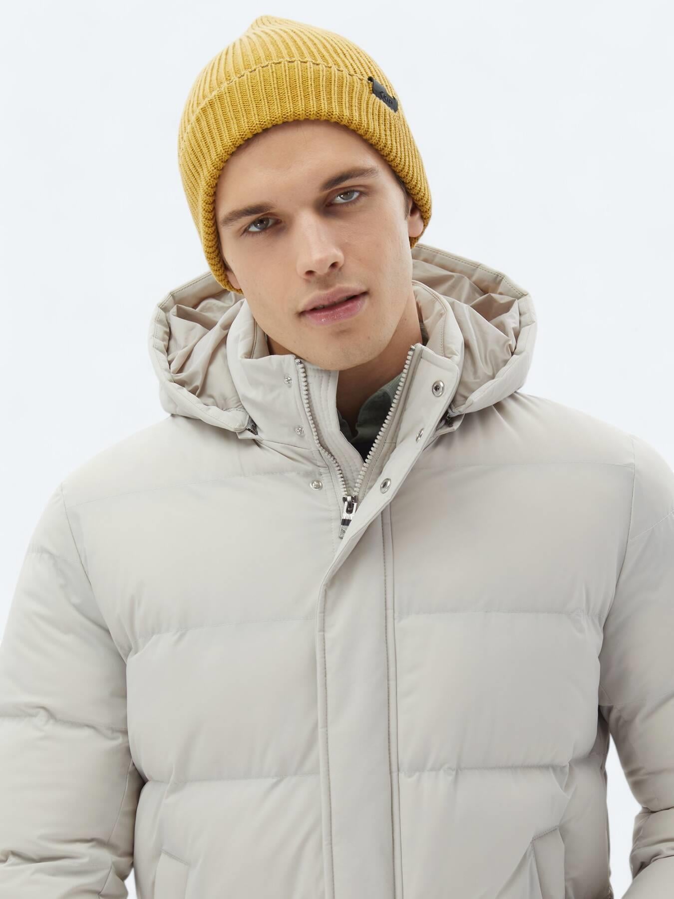 Taş Regular Fit Casual Dokuma Mont
