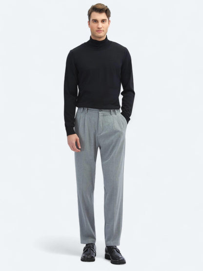 Gri Dokuma Carrot Fit Casual Pantolon