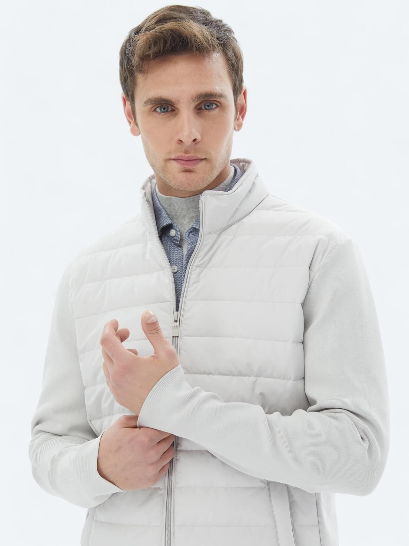 Taş Regular Fit Dik Yaka Casual Dokuma Mont