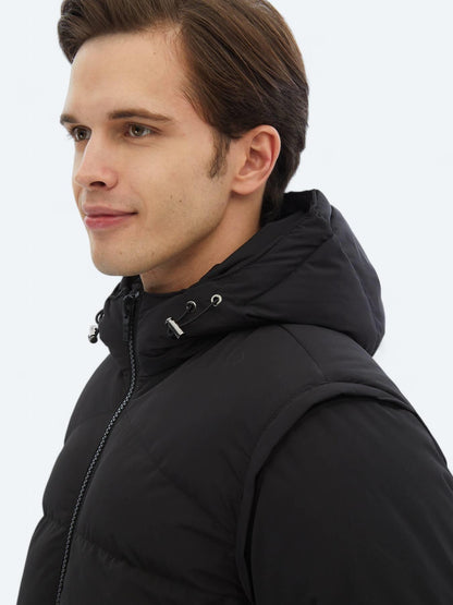 Siyah Regular Fit Casual Dokuma Mont
