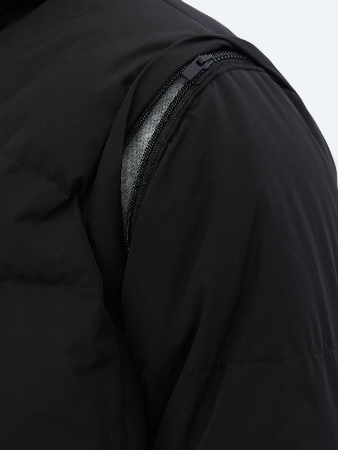 Siyah Regular Fit Casual Dokuma Mont