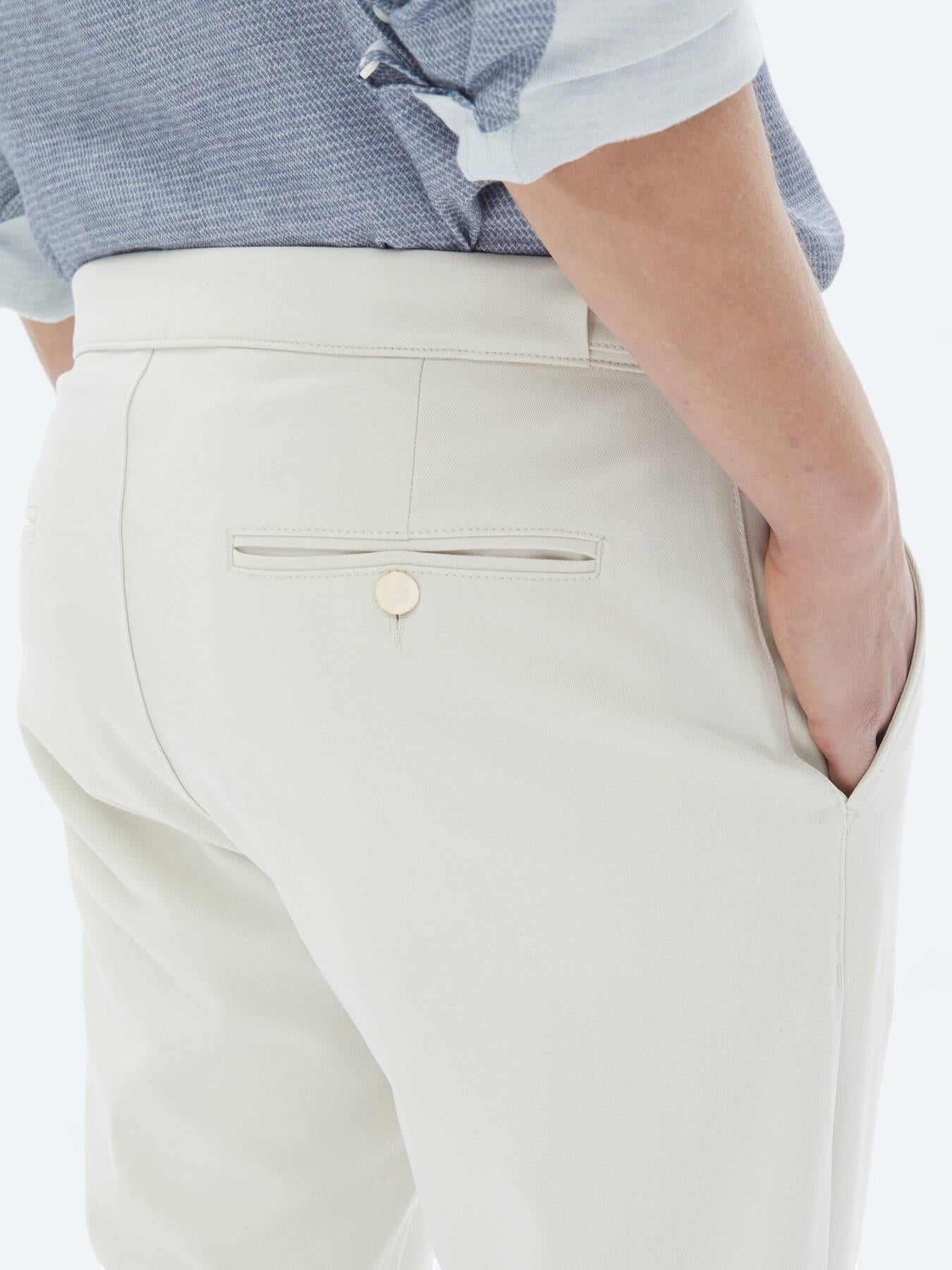Bej Dokuma Loose Fit Casual Pantolon