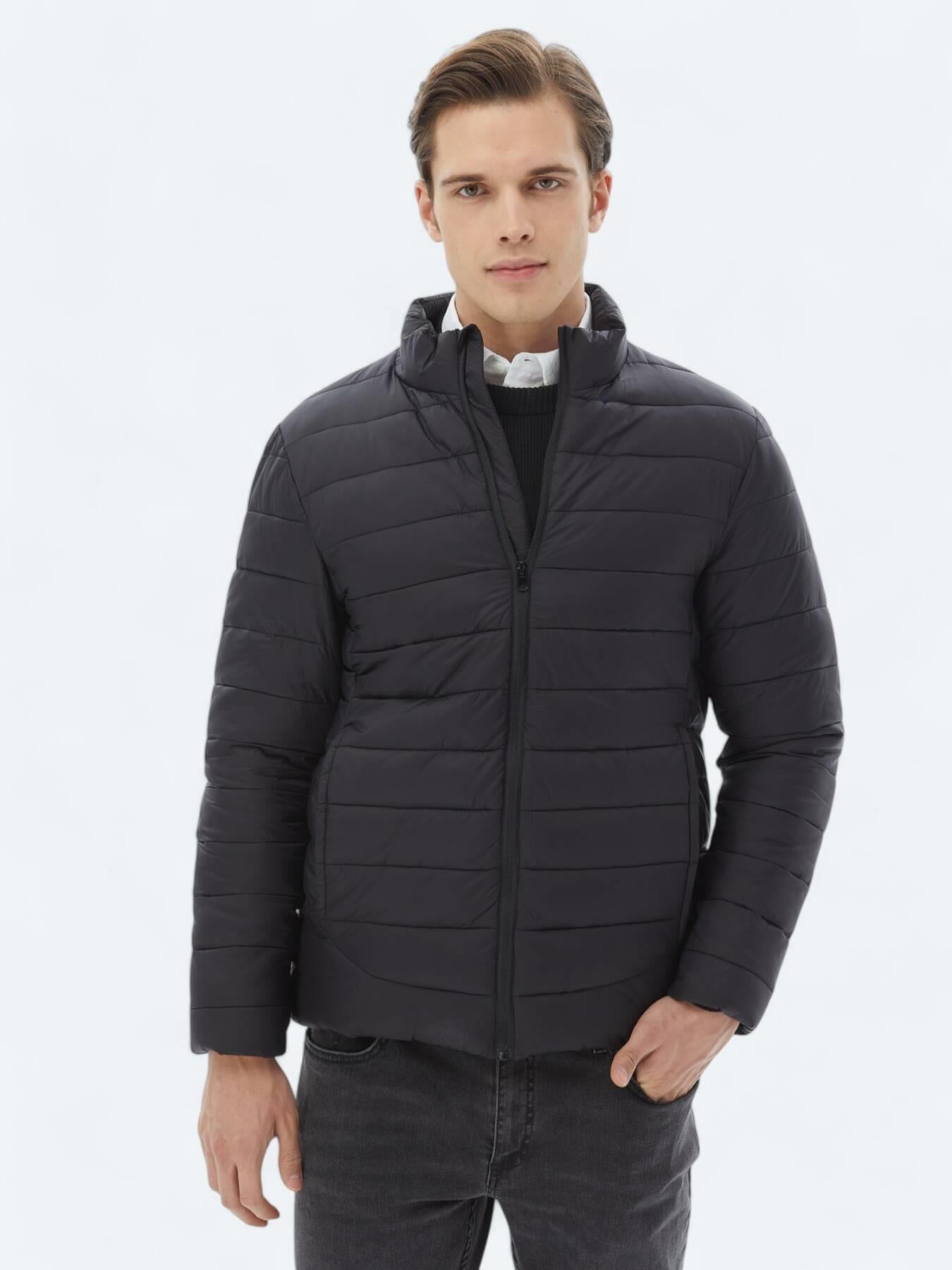 Siyah Regular Fit Kelebek Yaka Casual Dokuma Kaban