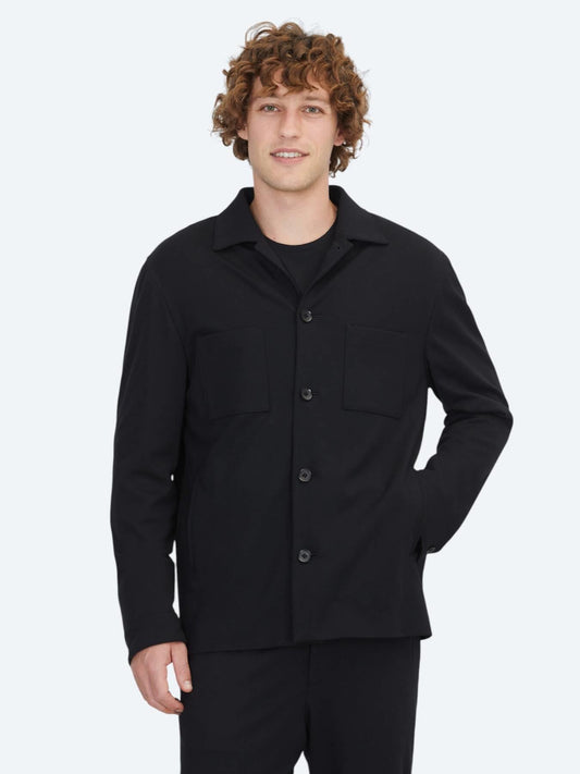 Siyah Düz Modern Fit Örme Takım Elbise