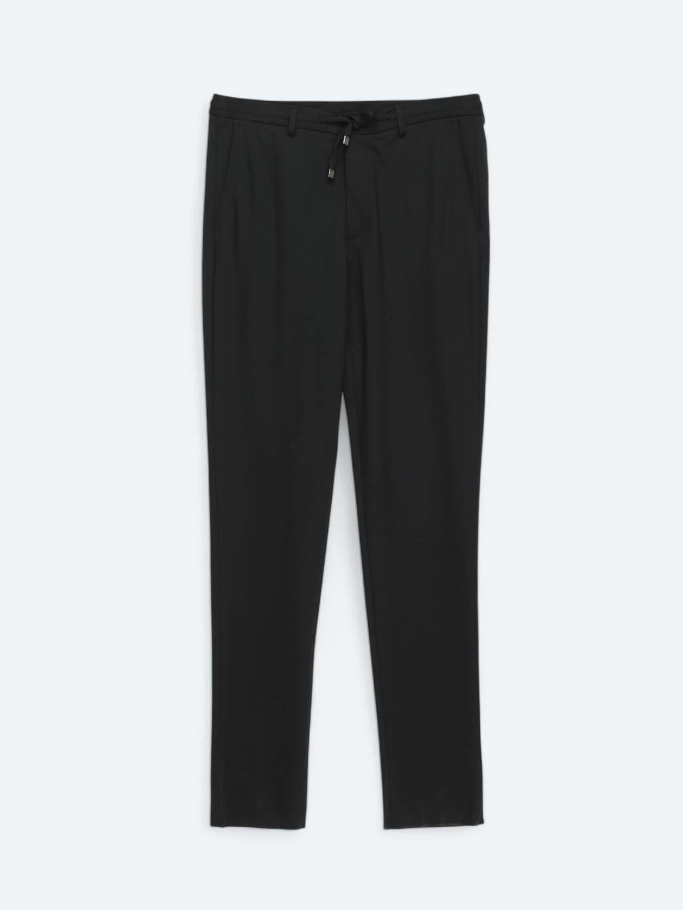 Siyah Düz Modern Fit Örme Takım Elbise