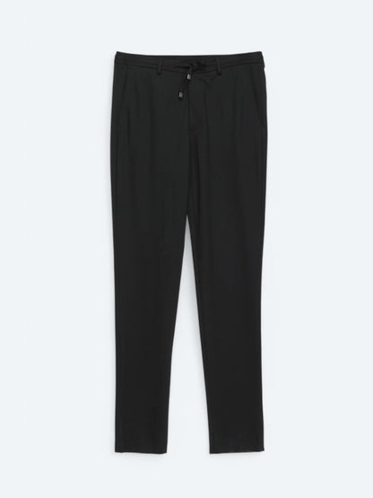Siyah Düz Modern Fit Örme Takım Elbise