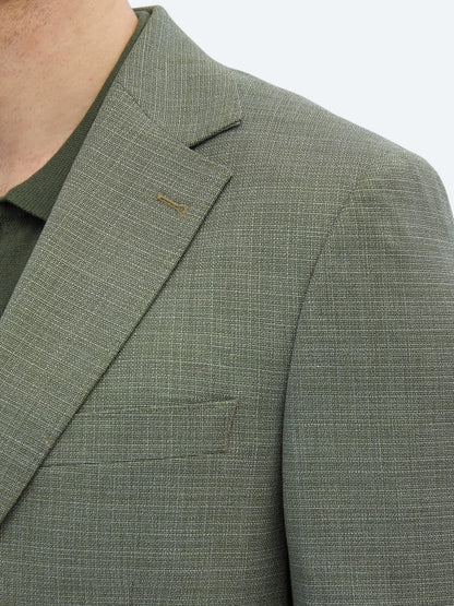 Haki Desenli Modern Fit Ceket