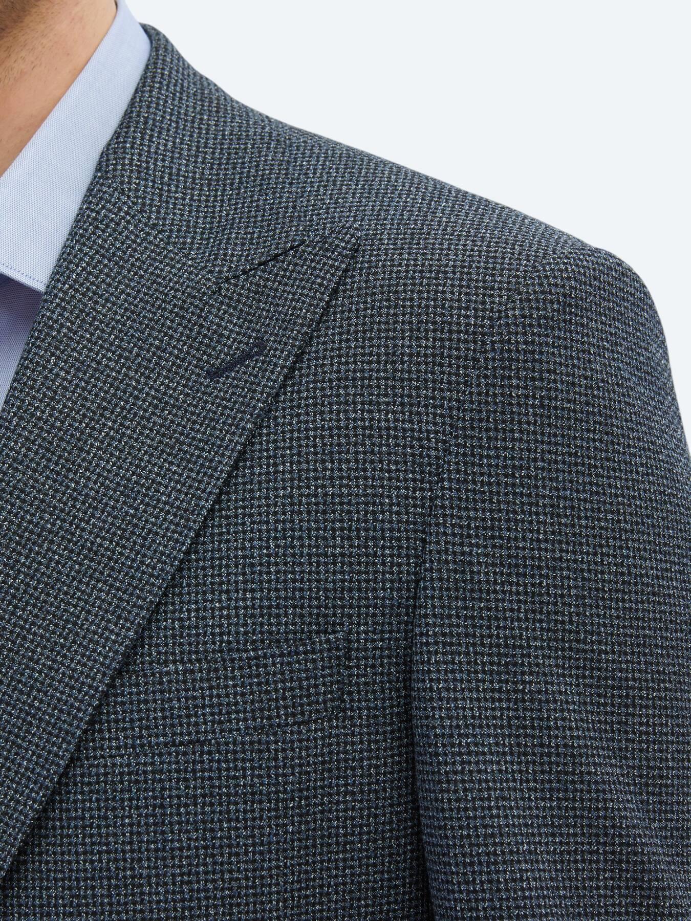 Indigo Desenli Modern Fit Ceket