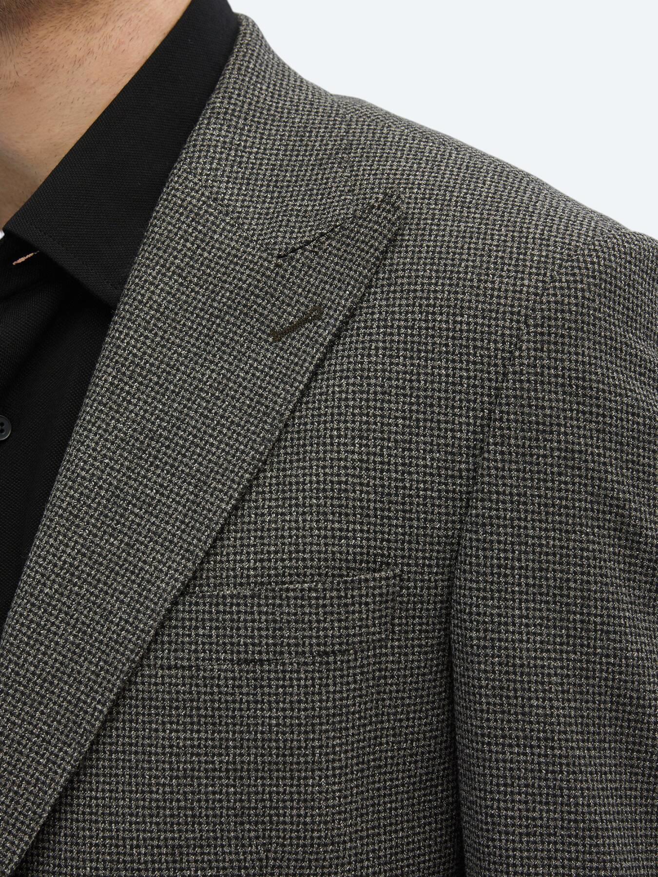 Vizon Desenli Modern Fit Ceket