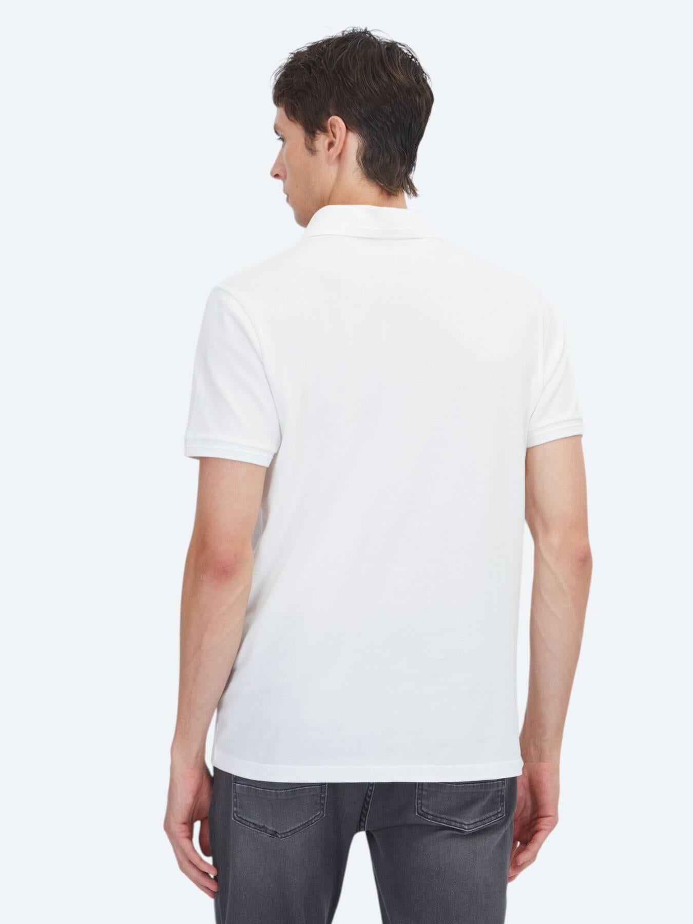 Beyaz Düz %100 Pamuk T-shirt