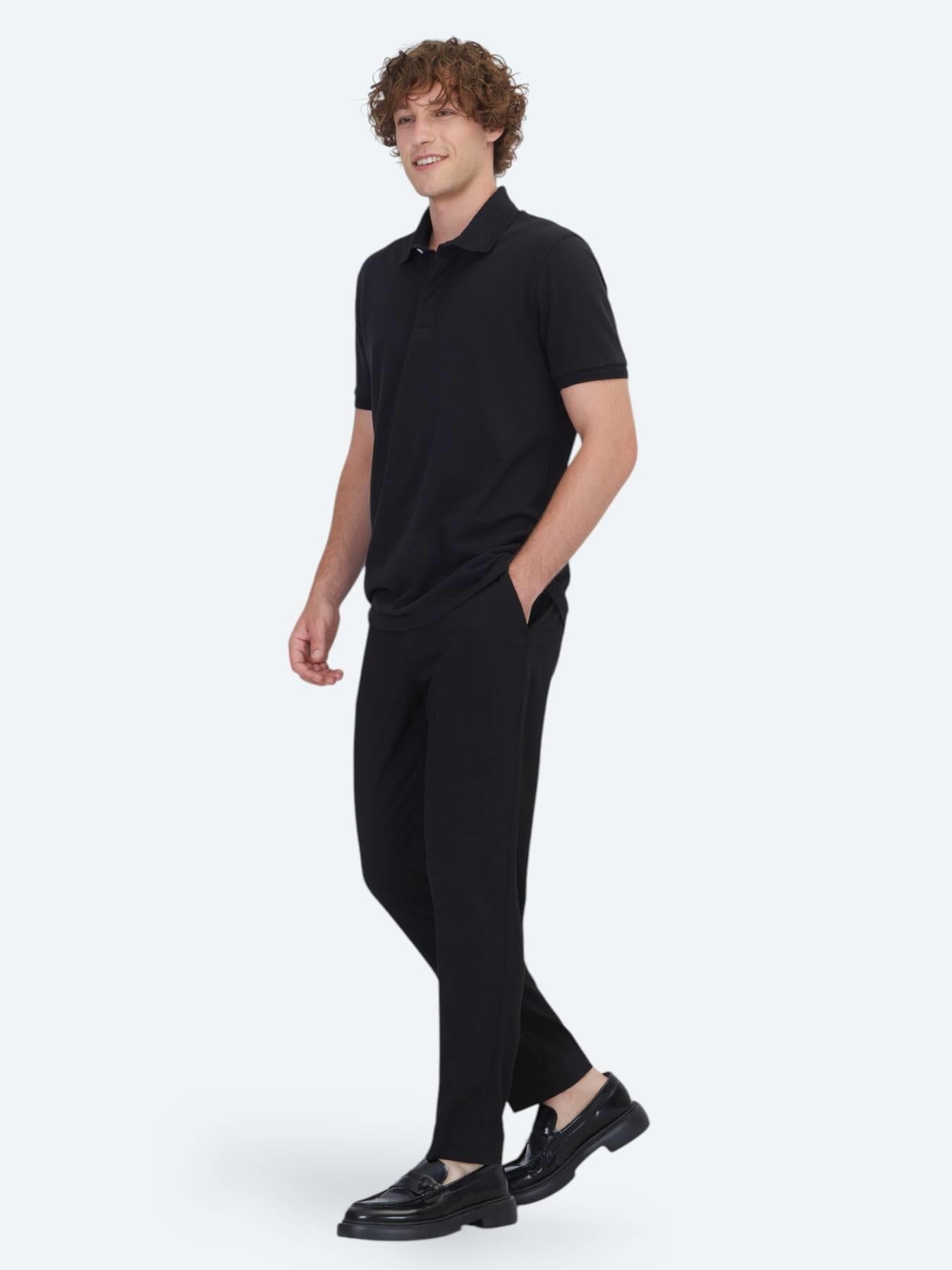 Siyah Düz %100 Pamuk T-shirt