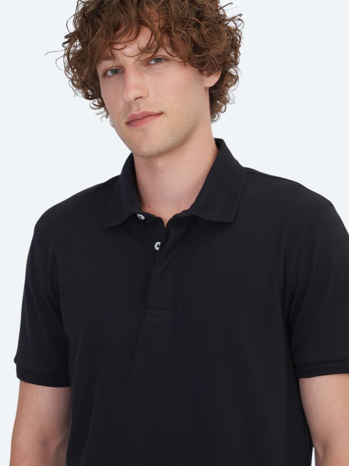 Siyah Düz %100 Pamuk T-shirt