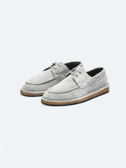 Açık Gri Süet Smart Casual Ayakkabı