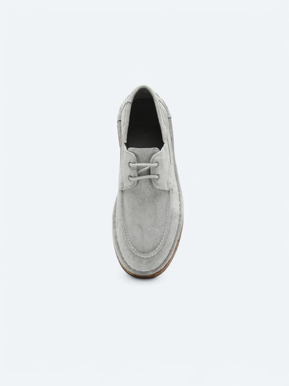 Açık Gri Süet Smart Casual Ayakkabı