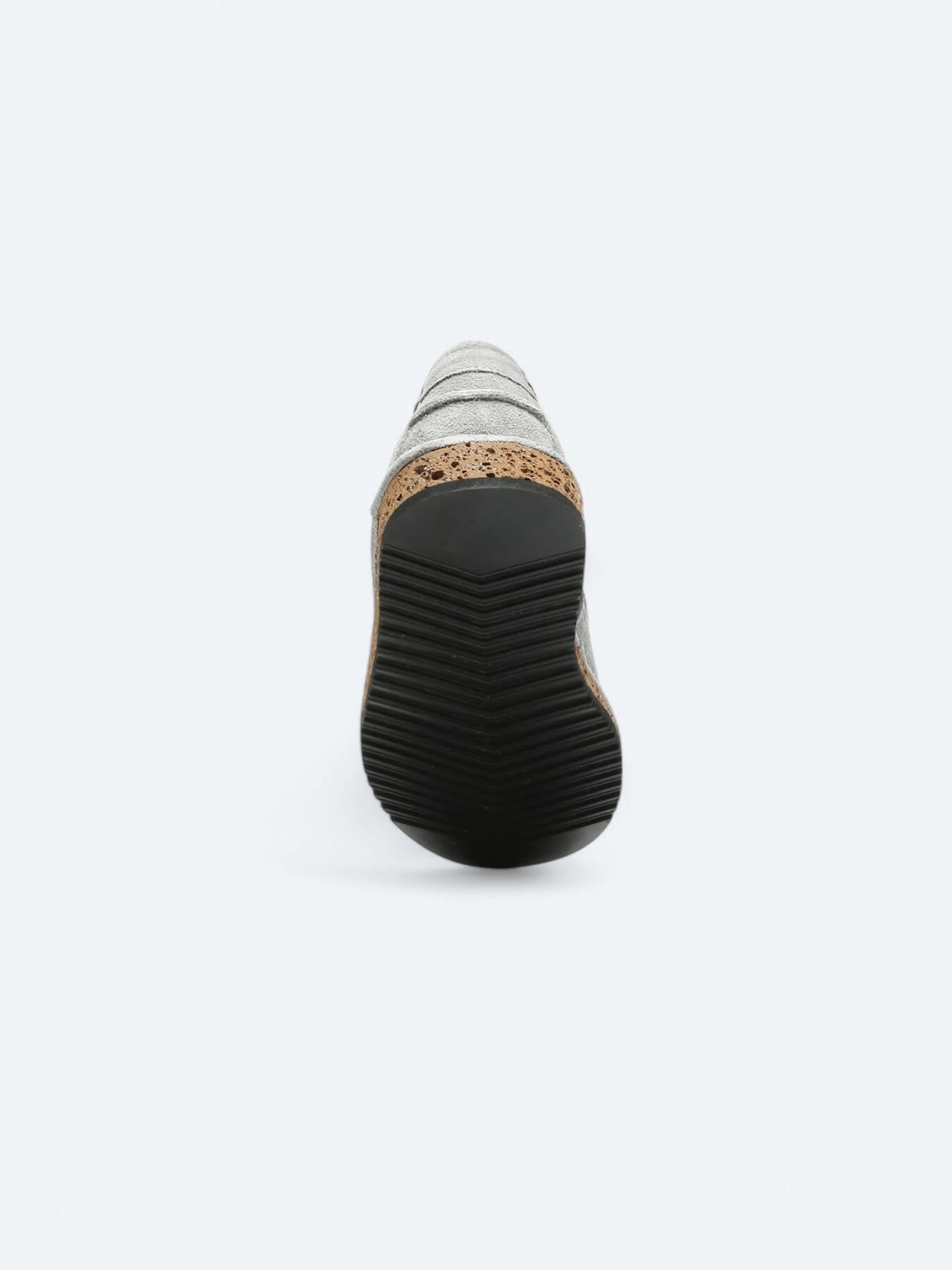 Açık Gri Süet Smart Casual Ayakkabı