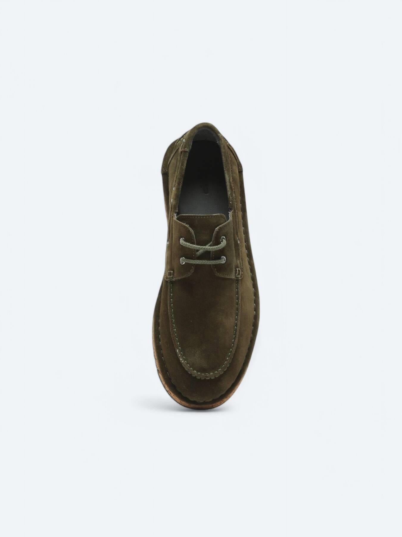 Haki Süet Smart Casual Ayakkabı