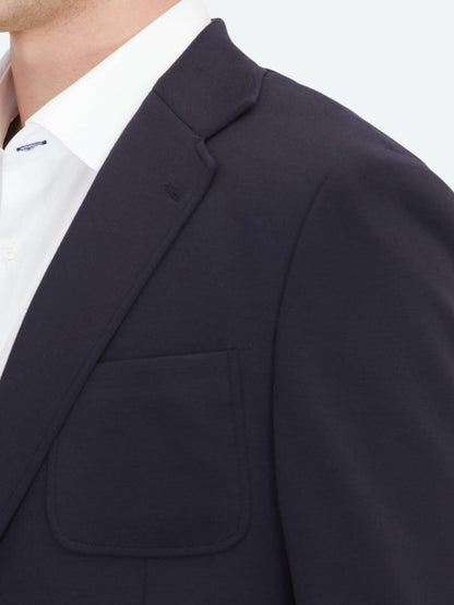 Lacivert Düz Modern Fit Örme Takım Elbise