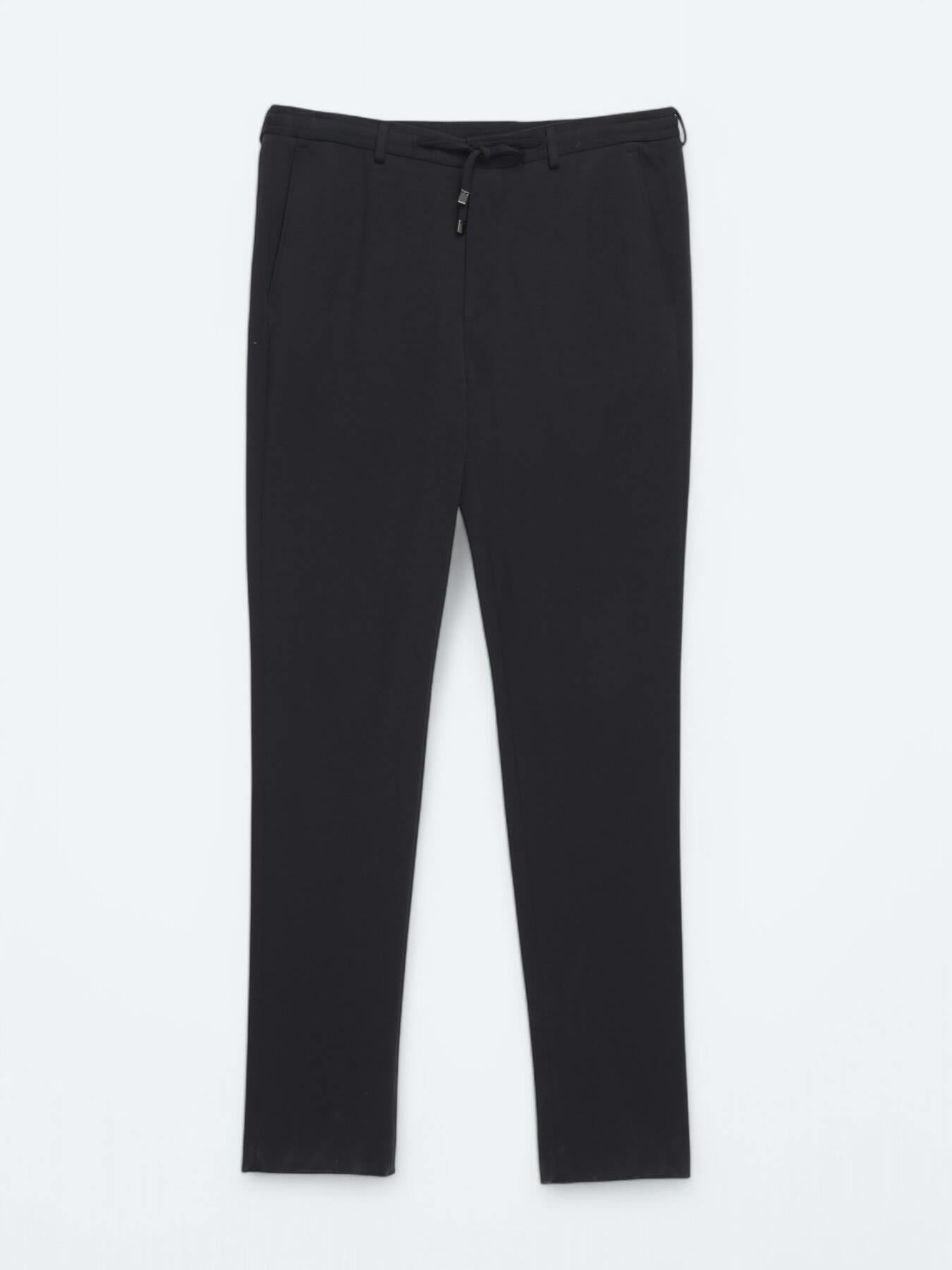 Lacivert Düz Modern Fit Örme Takım Elbise